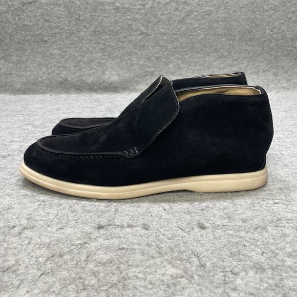Conzuri Porto Noir Height Boost Loafers Mens US 12 EU 46 Black Suede Slip On